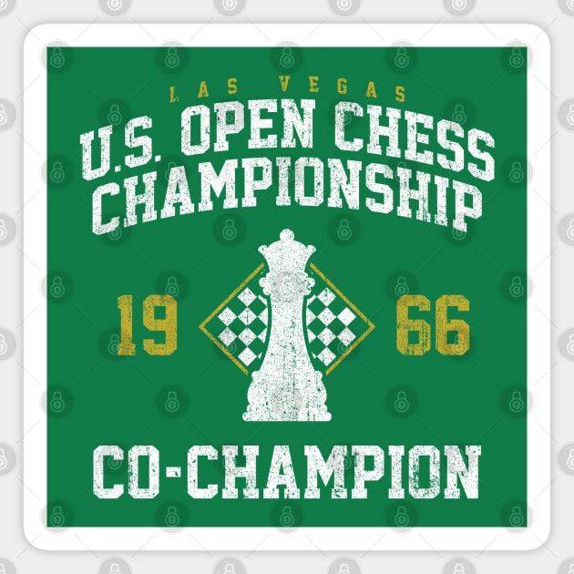 1966 US Open Chess Championship Co-Champion Magnet by huckblade